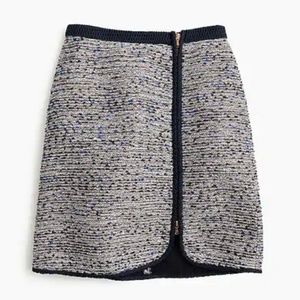 J. Crew Blue and Gray Pencil Skirt